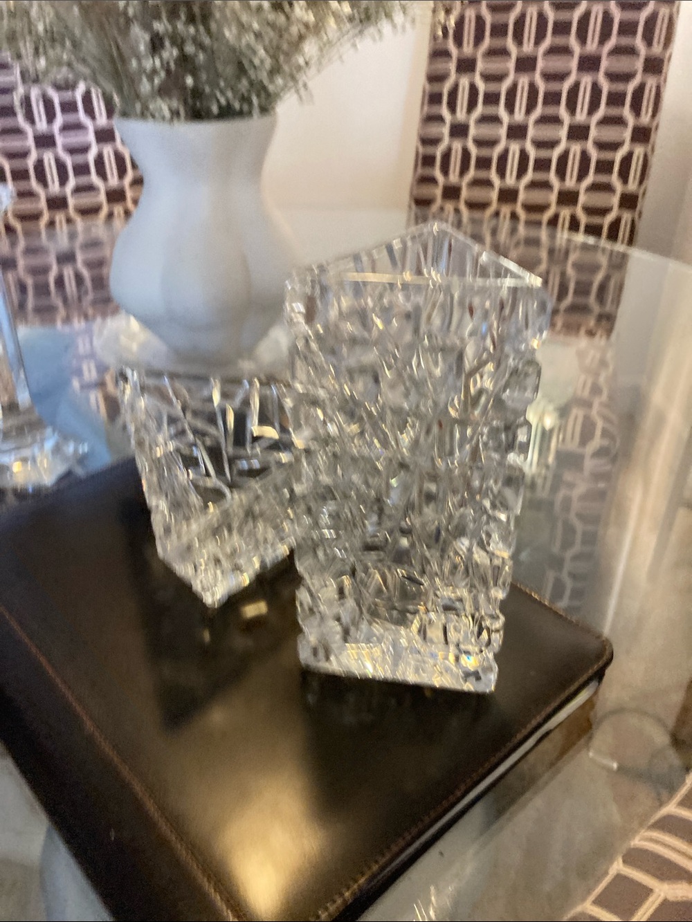 Tiffany & Co. Clear Textured Glass Vases